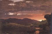Frederic E.Church Twilight Short Arbiter Twixt Day and Night oil on canvas